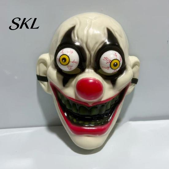 Prop Scenico Stanza Segreta Inquietante Maschera Integrale Horror di Halloween con Occhi Sanguinanti Sporgenti, Materiale Party Hard Spaventoso per Costume Cosplay Adulto
