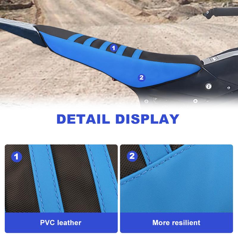For Talaria Sting MX3 R MX4 MX5 PRO Motorcycle Striped Grip Gripper Seat Cover PVC Leather Waterproof Seat Saddle Cushion Cover