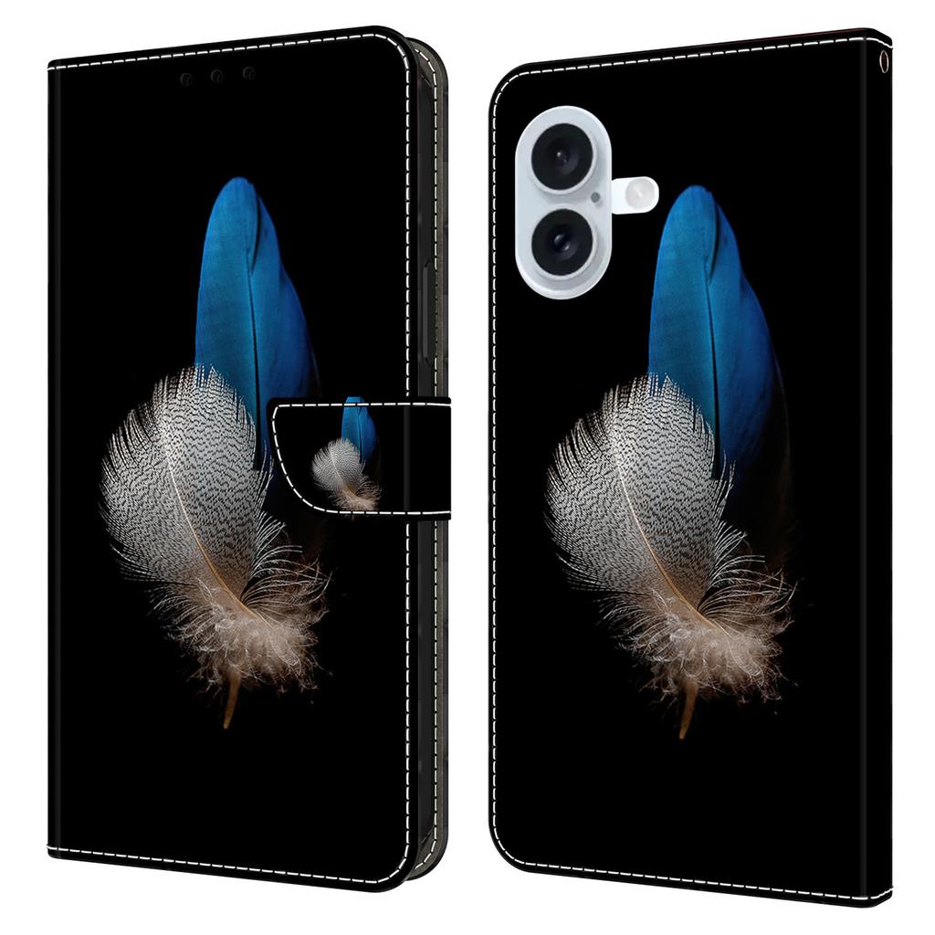 For iPhone 17 Case 3D Pattern PU Leather Wallet Phone Cover with Stand