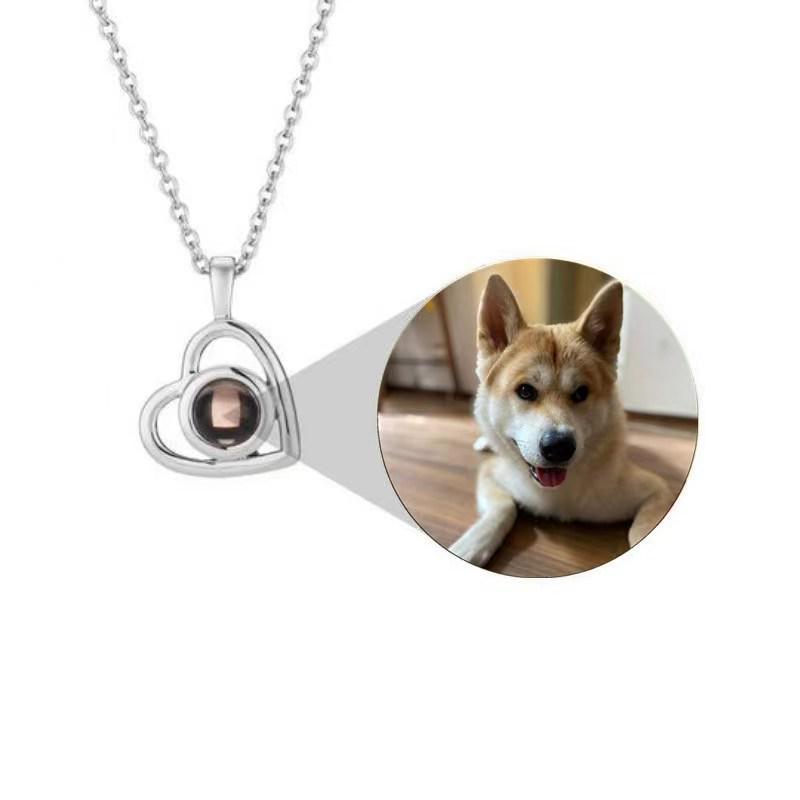 925 Sterling Silver Heart Pendant with 'I Love You' In 100 Languages and Custom Color Photo/Text Projection