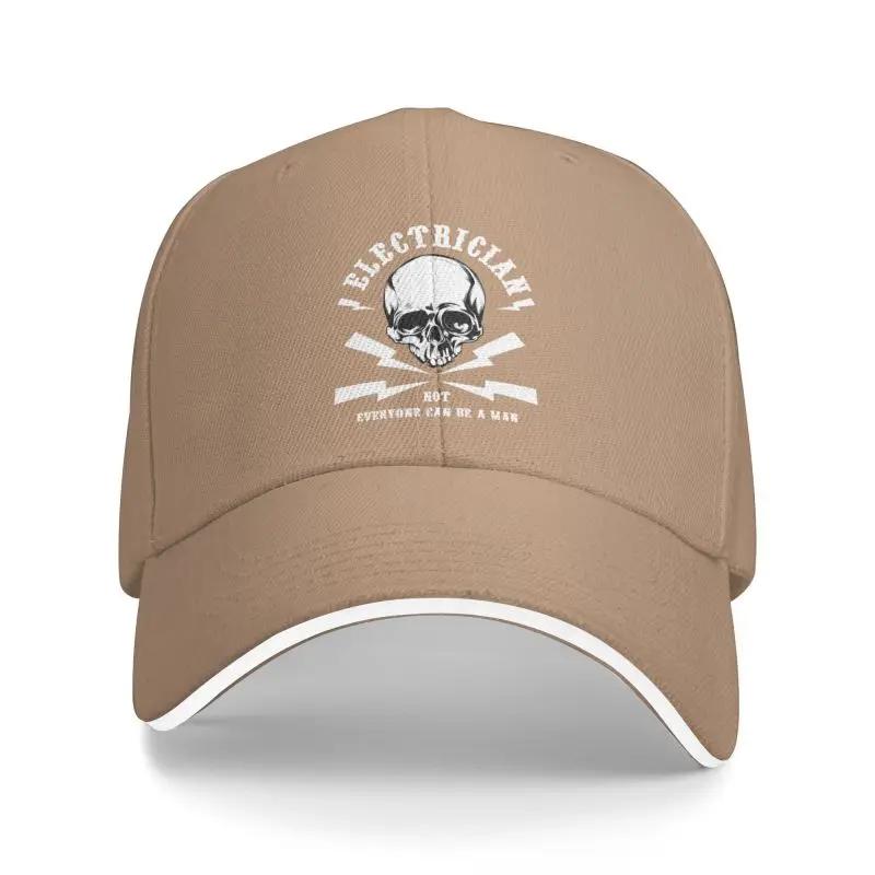 Fashion Funny Electrician Skull Gift Baseball Cap Women Men Adjustable Electrical Engineer Lineman Dad Hat Performance