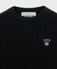 Seteo Basic Cable Crew Neck Knit Black