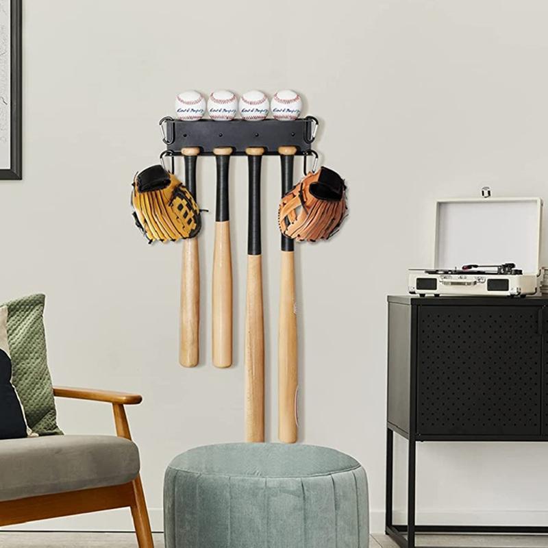 Baseballschläger Wandhalterung, Baseballhalter und Schlägerständer zur Wandmontage für die Präsentation, Zaun Dugout Organizer Schwerlaststahl-AT95