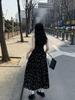 Women's Elegant Floral Spaghetti Strap Dress - Summer 2026 Design, Slimming Waist with Slit