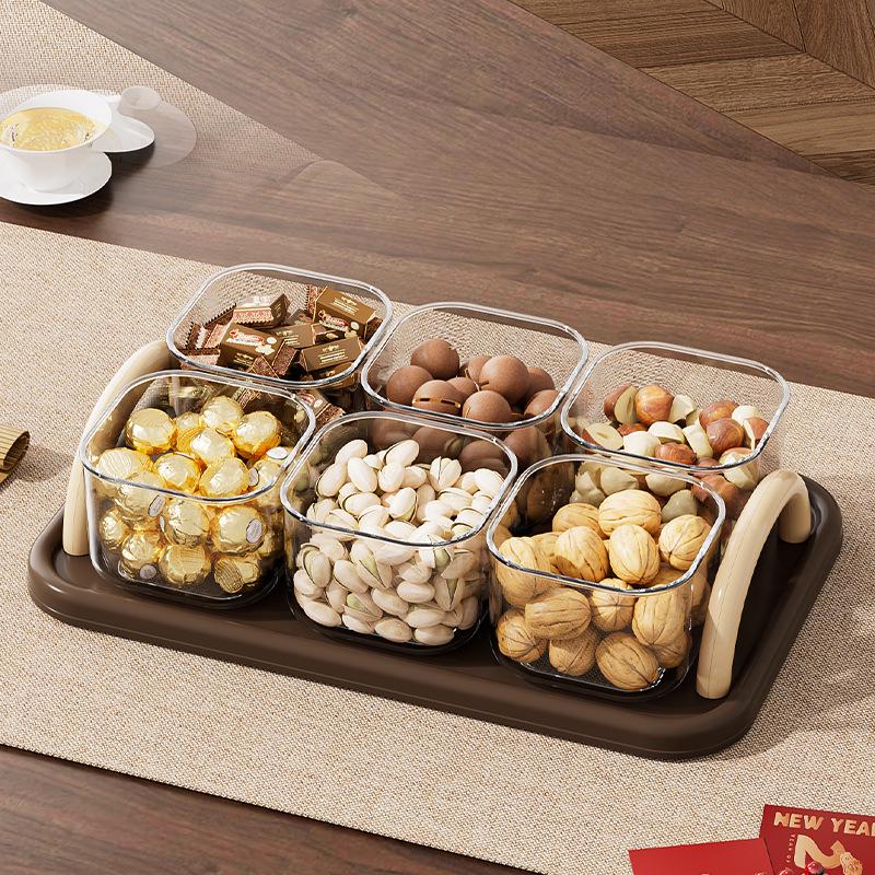 Transparent Snack & Nut Storage Box for Living Room