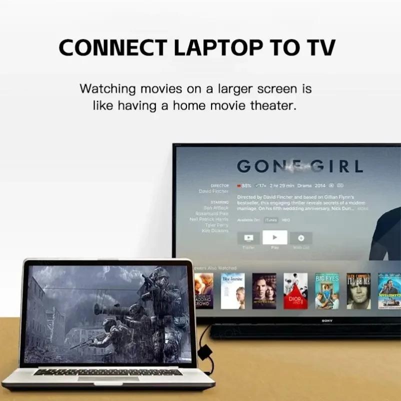 4K DisplayPort To HDMI-compatible Adapter Male DP To Female HDMI-Compatible Cable Converter Video Audio For Projector HDTV PC