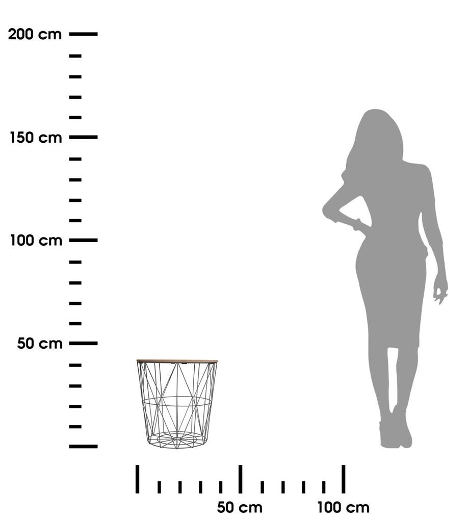 Stolik Kawowy Kumi Czarny 40 Cm