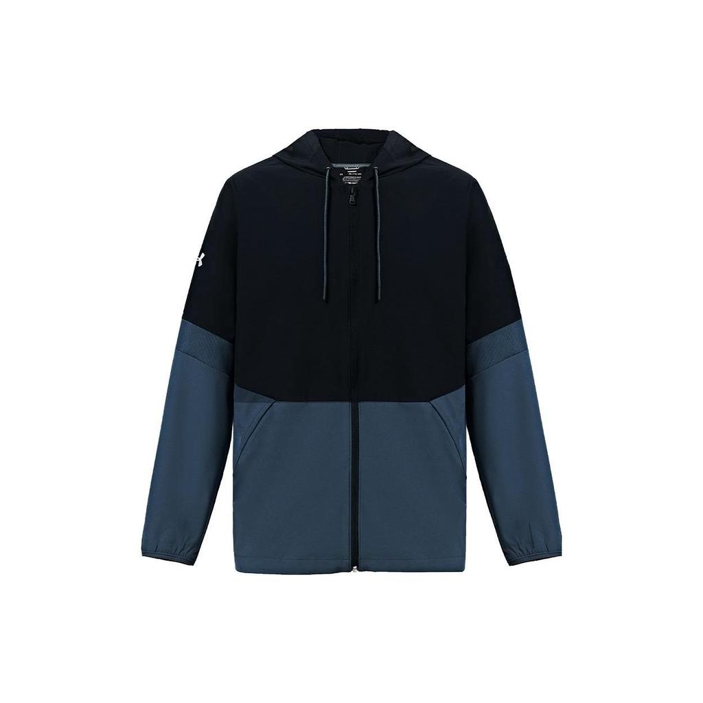 Under Armour Outdoor Casual Sports Zip Hooded Long Sleeve Jacket Men Jackets Blue 1343180-002