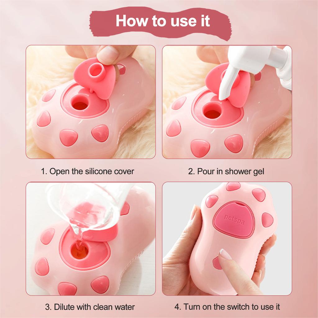 Steam Cat Brush, Cat And Dog Pet Spray Massage And Grooming Three-in-one Pet Supplies