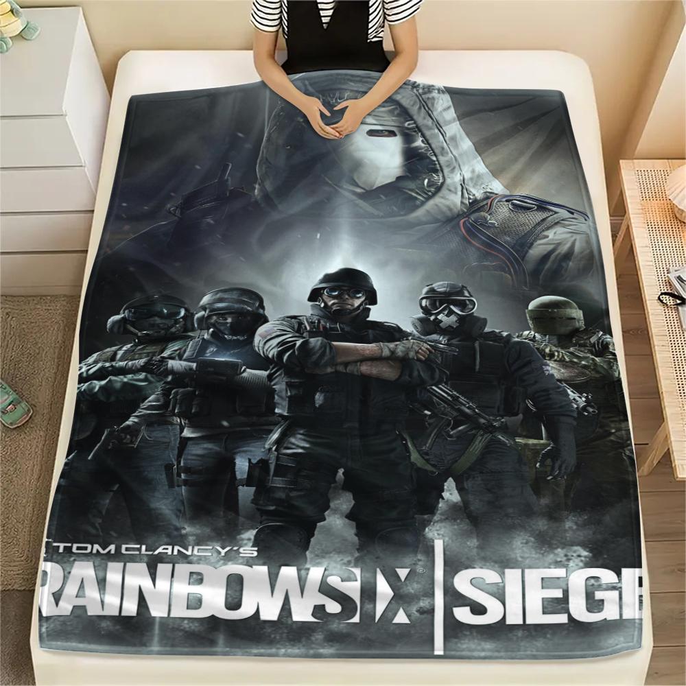 1PC Tom Clancy's Print Flannel Blanket, High quality Comfortable for All Seasons, Home Decor, Warmth and Comfort, Perfect for Christmas Gifts226