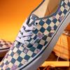 Vans Authentic Wallpaper Checkerboard Floral Print Durable Breathable Low-Top Canvas Shoes Unisex Sneakers Blue White VN0A5KS9CCG
