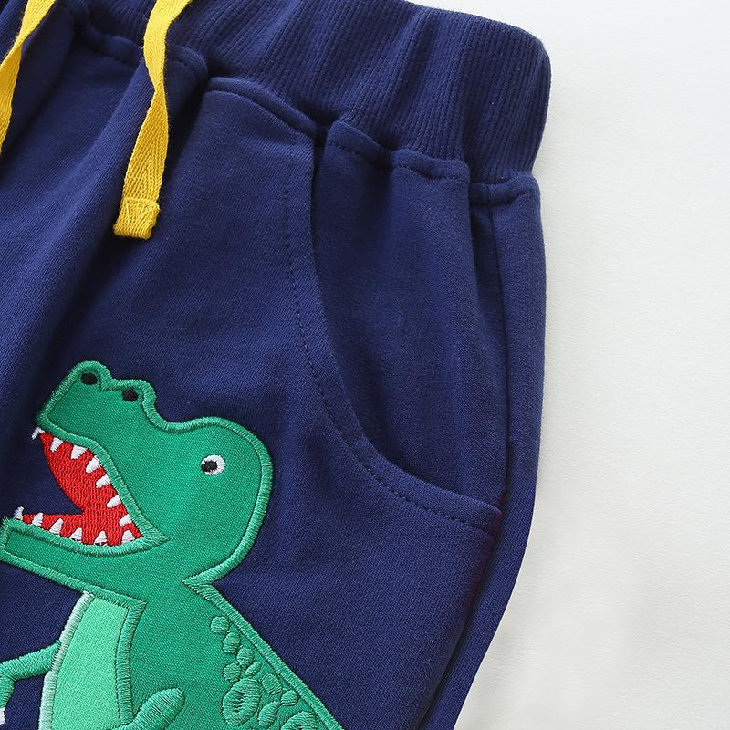 Boys Shorts Children's Summer New Cartoon Dinosaur Embroidered Sweatpants