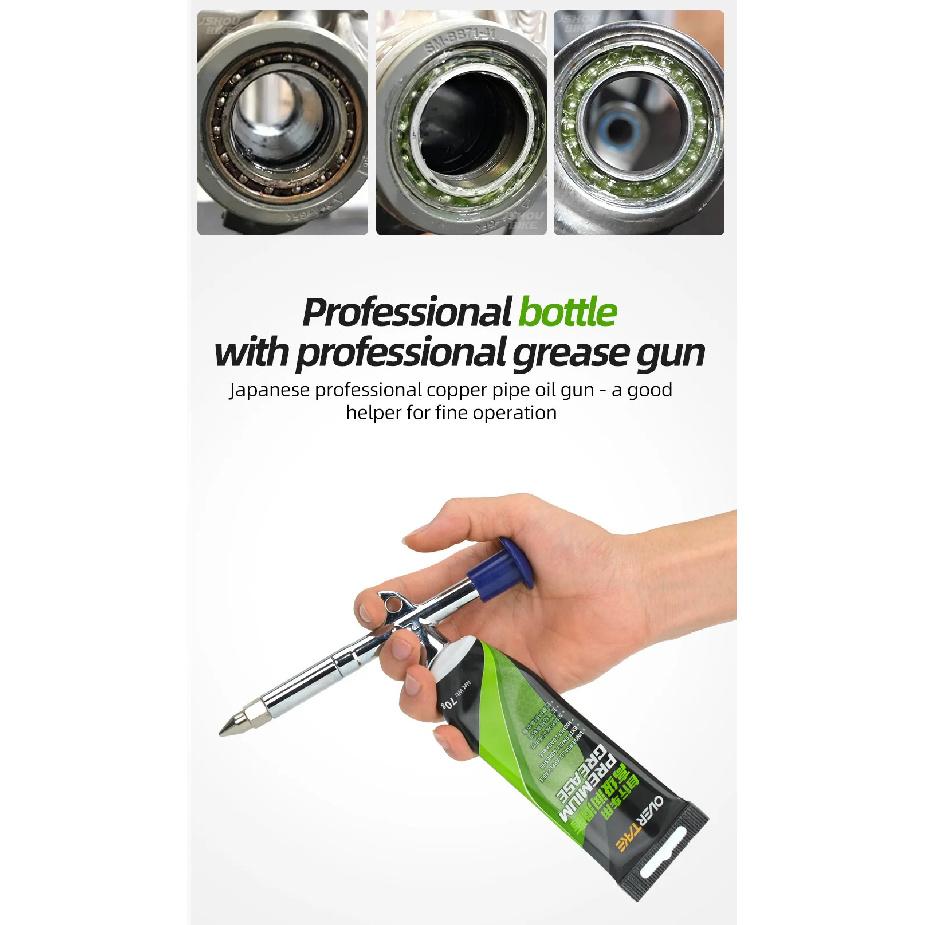 OVERTAKE 70/140/350g Bicycle Grease Brush Grease GunBrush Grease Gun Bearing Grease for Shimano Sram MTB/Road Maintenance Kit