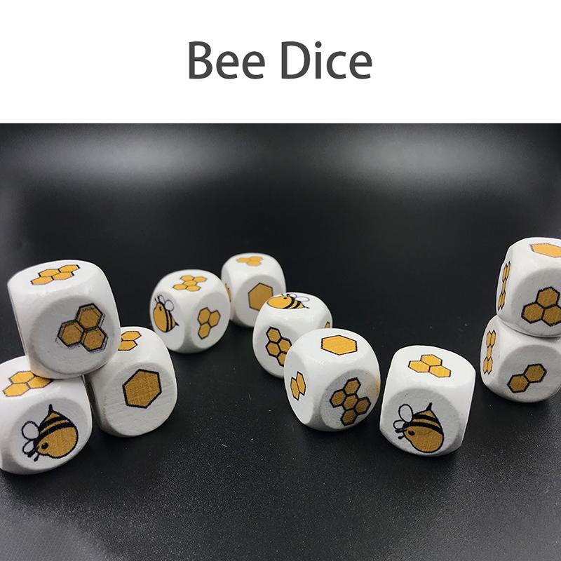 10 Stück Würfel Holzspielzeug Tier Geometrische Form Würfel Blöcke Spiele Montessori Frühpädagogisch Mathe Spielzeug Für Kinder Cartoon Biene