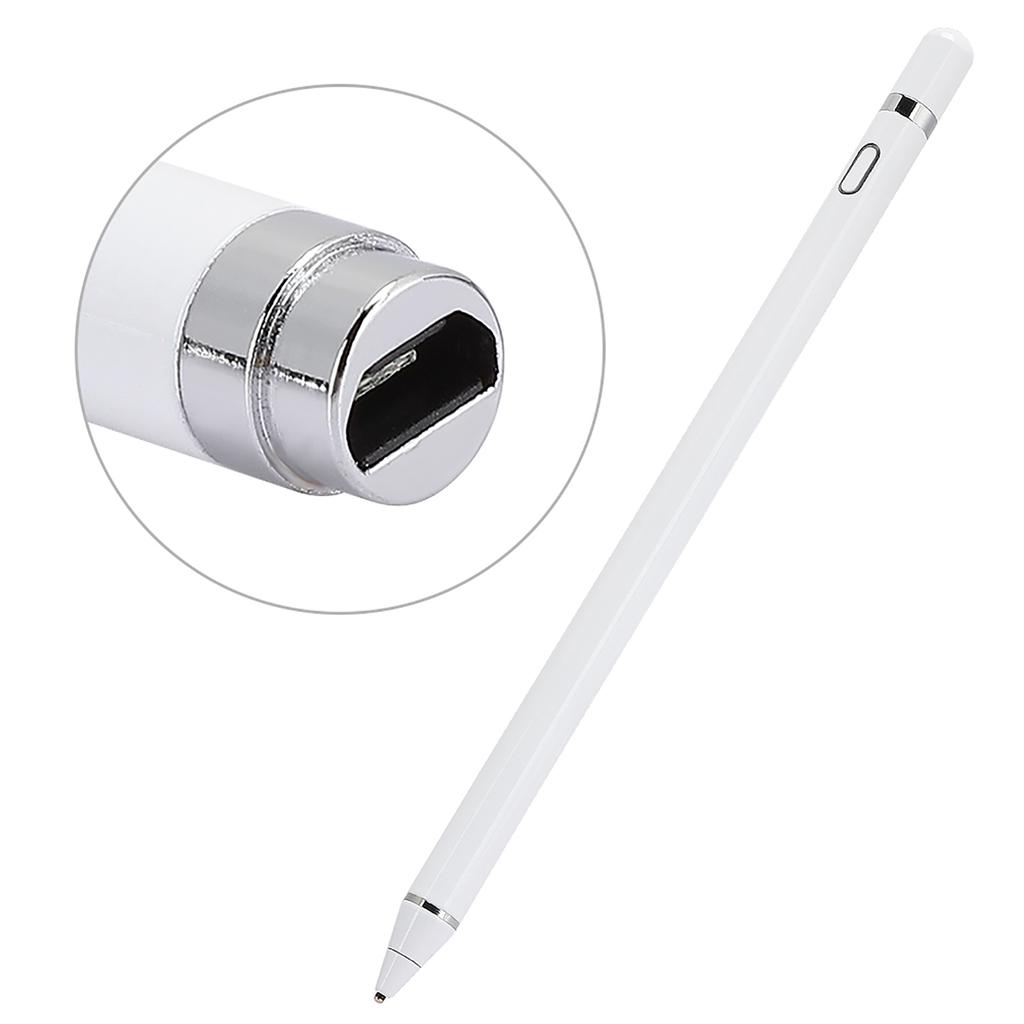 Touchscreen Pen Built In Lithium Battery Capacitive Tablet Mobile Phone Universal(White )
