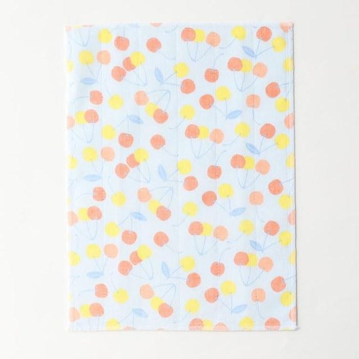 Nakahara Seijiro Shoten Kayaori Fukin Cherry Kitchen Cloth 30x40cm Light Blue