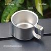 2pcs High Quality Small Size Coffee Cup Double Layer Multistyles Coffee Spoon Teacup Pure Titanium Pearl Milk Tea Tube