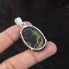 Marokkanischer Schlammriss Fossil Anhänger Original Edelstein Schmuck 925 Sterling Silber Anhänger Handarbeit Anhänger Geschenk für Frau Heilstein Schmuck