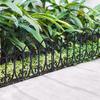 4x Plastic Garden Fence Black Border Palisade Edging Lawn 240 cm