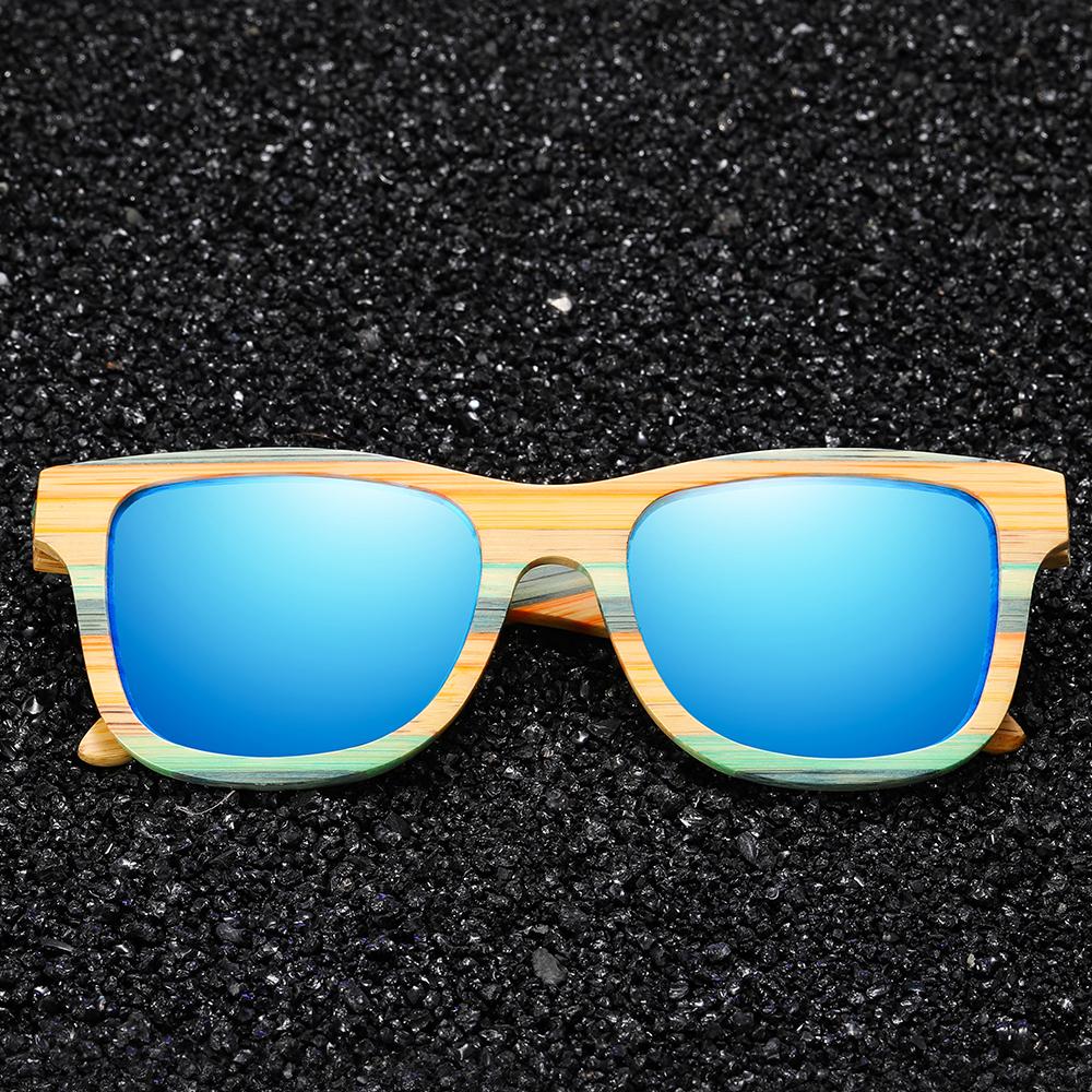 GM Fashion Skateboard Wood Bamboo Sunglasses Polarized for Women Mens New Brand Designer Wooden Sun Glasses UV400 Box 3834