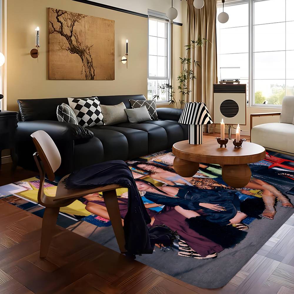 Kpop Band K-KatseyeS Room Mats Retro Multiple Choice Living Room Kitchen Rug Non-Slip Welcome Rug