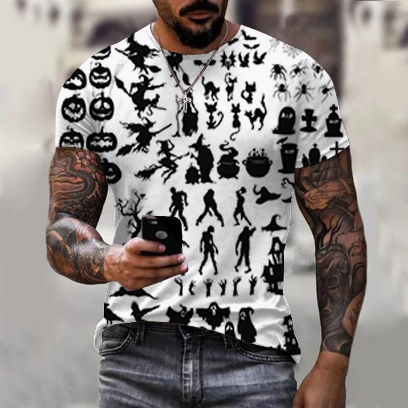 Cross-border Santa Claus Digital T-shirt Men's and Women's Large Size Fashion Short-sleeved Summer Cool Creative 3DT-shirt