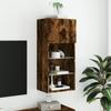 TV Cabinet with LED Lights Smoked Oak 40.5 x 30 x 90 cm