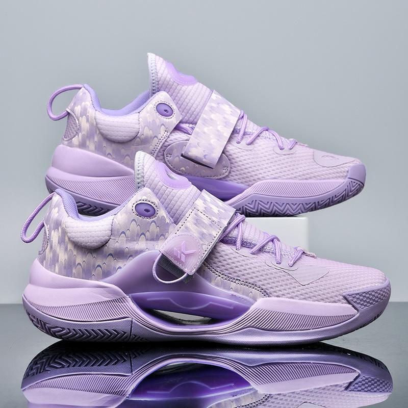 Splash 6th Generation New Basketball Shoes Actual Friction Will Ring Sneakers Men's Professional Cement Floor Rubber Sole EVA Velcro