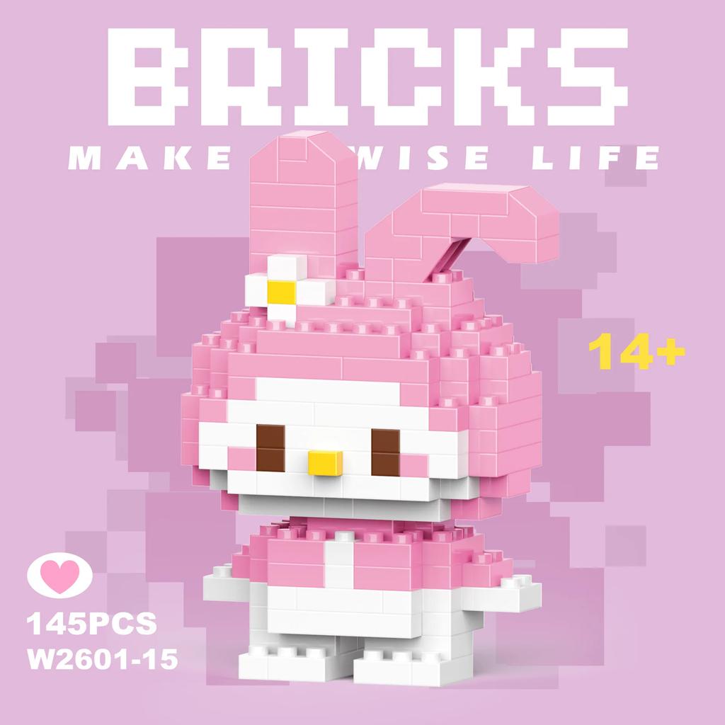 Stitch Building Blocks Anime Kawaii Cartoon mini Action Children's Figures Blocks Bricks Assemble DIY Toys Gift for Kids