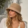 Thin Fisherman's Hats Knitted Sun Hat Fashion Women Bucket Hat  Outdoor Beach Vacation Wear