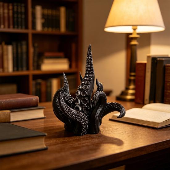 Octopus Tentacles Ornament, Creative Desktop Decoration, Resin Dark Style Tentacles Shaped Sculpture for Home Office E-Sports Room