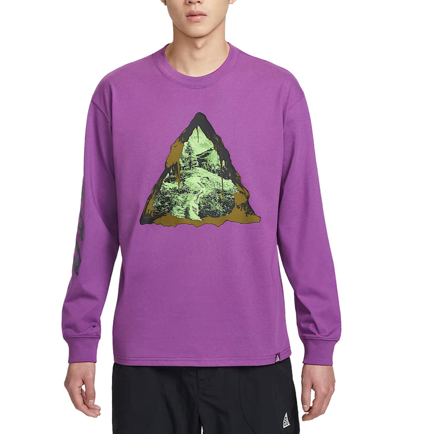 Nike ACG Dri-Fit Printed Pattern Solid Long Sleeve Quick-Dry T-Shirt Men Tops IH1303-505 XS