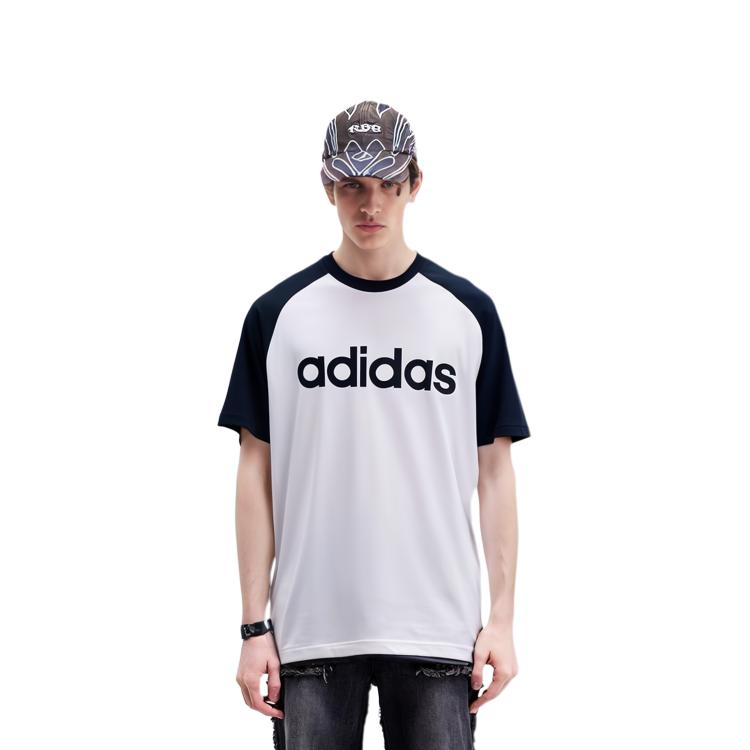 Adidas Neo T Shirts Men's White Crew Neck Moderate Straight Fit GJ8945