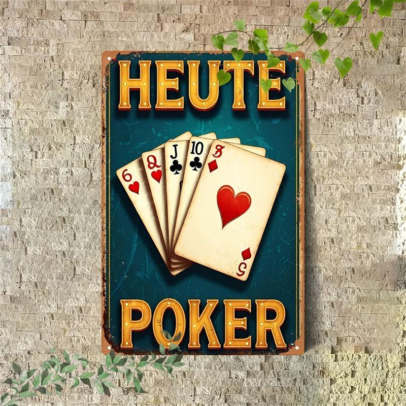 Playing Cards Poster Metal Sign 20x30cm Wall Art