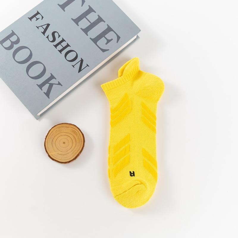 

Носки для бега, Мужские короткие носки, Профессиональные спортивные носки против запаха, Марафонские, Баскетбольные мужские носки, Мужские носки-след с махровым дном 1 pair жёлтый