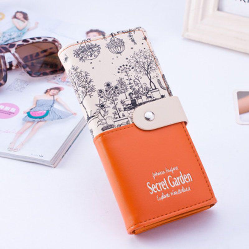 Secret Garden 2019 Artificial Leather Wallet Women Purse Fashion Pastoral Fresh