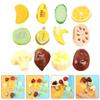 12pcs Resin Fruit Vegetables Mini Fake Food Decorative Kitchen Ornaments For Dollhouse Table Centerpiece Photo Props Educational