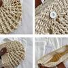 Hollowed Out Weave Straw Shoulder Bag Bohemian Beach Bag Semicircle Crossbody Bag  Messenger Bags