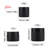 1Pc Black Glass Cream Jar with Plastic Lid Cosmetic Container 10/30/60g Travel Size Empty Jars for Makeup Glass Bottle
