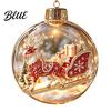 Reusable Plastic Baubles Glowing Christmas Story Ornament Light‑Up Mini Holiday Scene Hanging Ball with Warm Gift Embellishments LED Light,