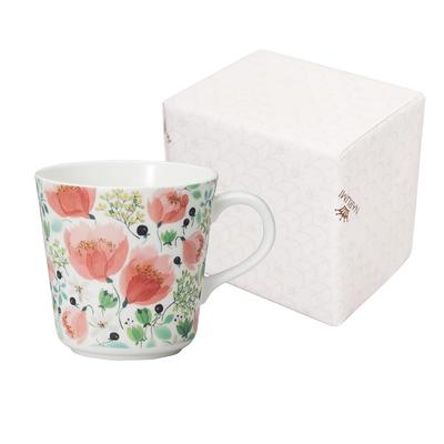 NARUMI Anna Emilia Floral Prato Dia de Casamento Lava-louças Presente Embalagem de Presente Produto Caneca, 340cc, Estampa "Obrigado", Fofa, Grande, Presente, Presente para a Mãe,