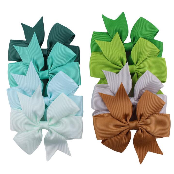 5pcs Baby Girls Colorful Headbands and Forked Tail Bow Thread Ribbon Hair Clips