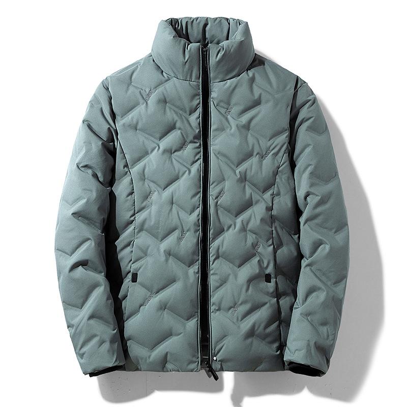 

Мужская осенне-зимняя куртка-пуховик в корейском стиле, модная теплая утолщенная куртка с воротником-стойкой, повседневная 4XL