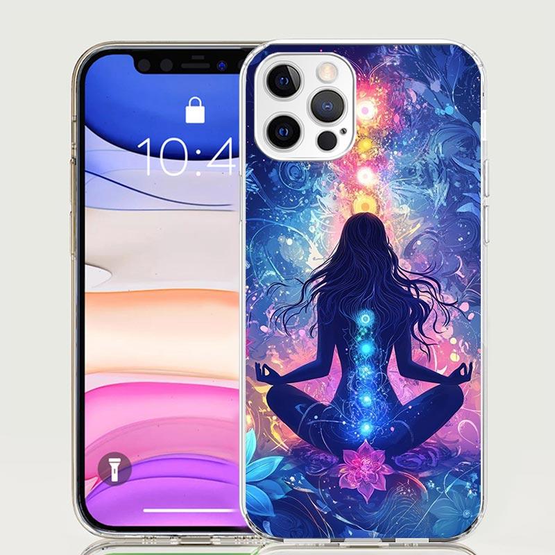 Yoga Chakra Spiritual Energy Universe Phone Case For iPhone 17 Air 16 15 Plus 11 14 Pro Max 13 Mini 12 7 8 + SE Pattern Art Cust