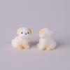 2pcs Dollhouse Cute Puppy Dog Model Kawaii Mini Animal 1:12 Figurine Miniature Resin Keychain DIY Landscape Scene Decor Ornamen