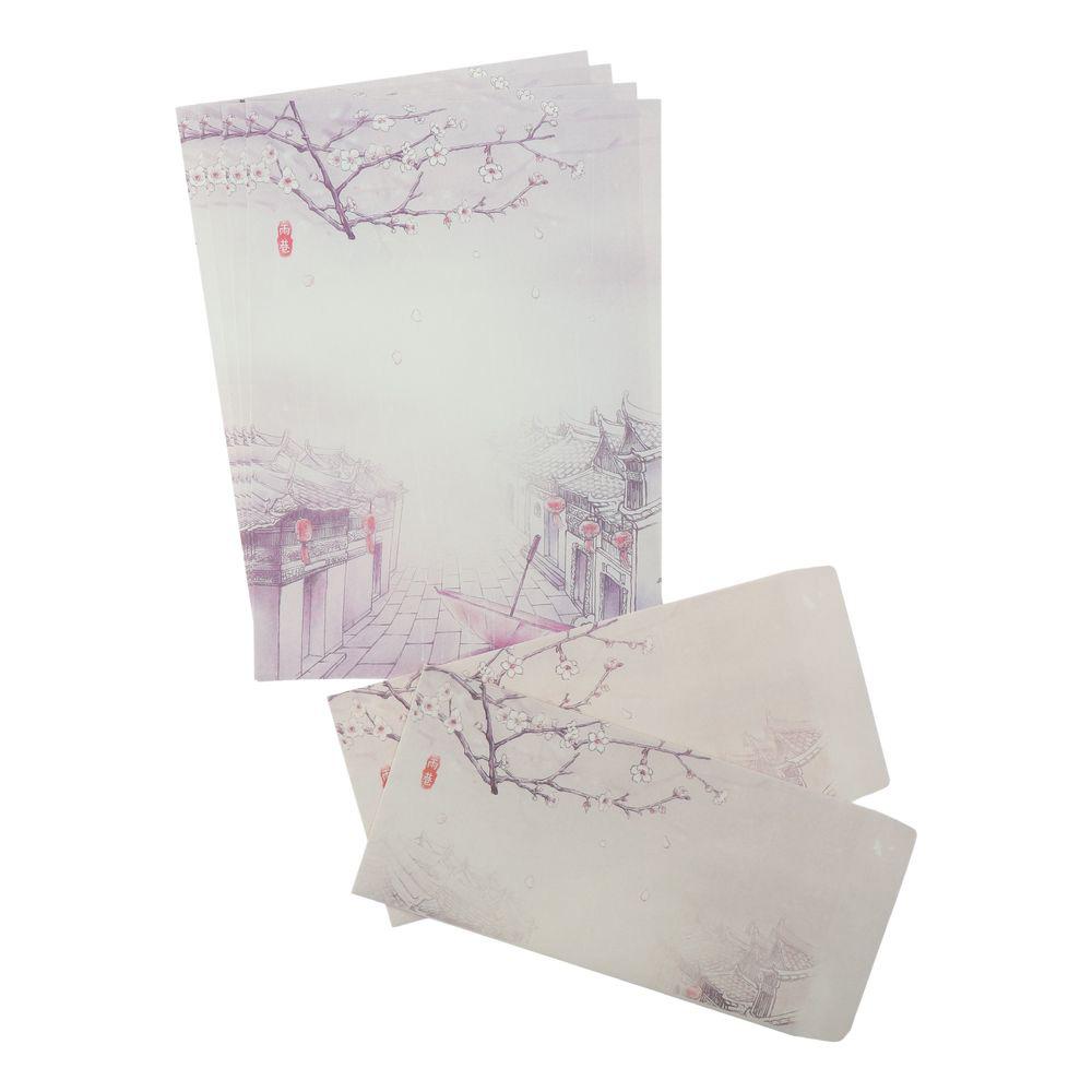 Chinese Style Letter Paper and Envelopes Set Vintage Writing Paper Stationery Paper  Office