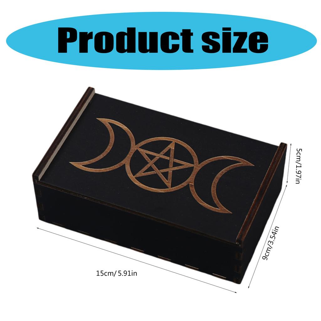 Wood Game Cards Box Playings Tarots Container Storage Case Packing Poker Box Playings Cards Box Empty Card Storage Case