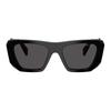 Prada Mirror side logo Acetate Square Sunglasses Unisex Couple Black