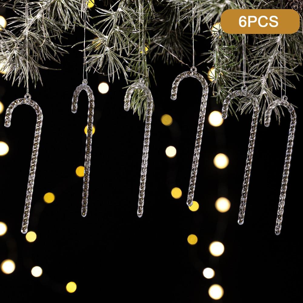 Shatterproof Acrylic Snowflakes Clear Simulation Xmas Tree Ornaments  Party Decor
