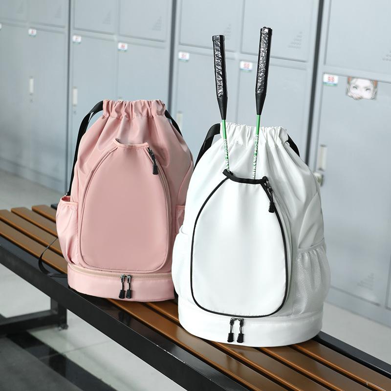 Mochila para Raquete de Tênis Acomoda 2 Raquetes Bolsa Esportiva de Badminton Grande Capacidade Mochila de Academia Bolsa Profissional de Fitness com Compartimento para Sapatos